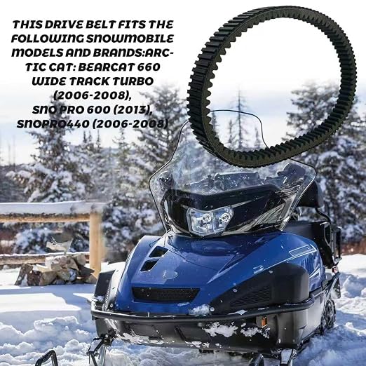 Drive Belt 0627-049 Compatible with Arctic Cat Bearcat 660 Wide Track Turbo (2006-2008) SNO Pro 600 (2013) SnoPro440 (2006-2008)