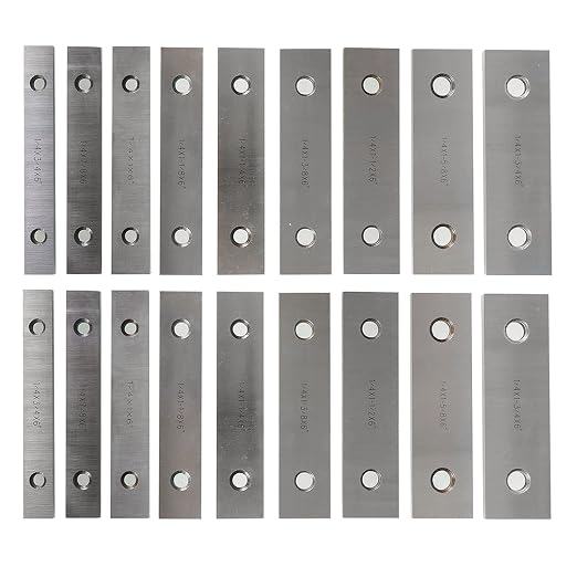 9 Pair 1/4 x 6 Machinist Parallel Block Tool Set, 0.0002 Parallelism 3/4 to 1-3/4 Alloy Steel Accuracy Matched Parallel Bar