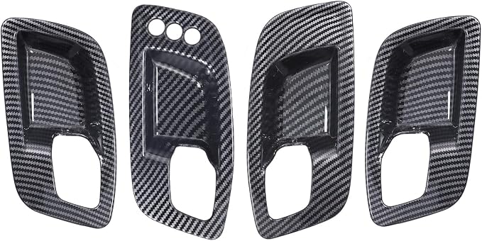 for Dodge Charger 2011-2023 Chrysler 300 2015-2023 Interior Accessories Door Bowl Handle Inner Door Pull Handle Cover Trim - Carbon Fiber