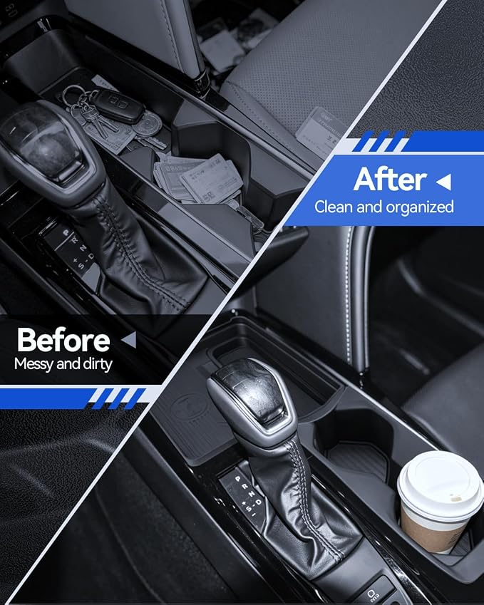 for Camry Center Console Organizer 2025-2026 Toyota Camry Accessories 3Pcs Set with Center Console Organizer + Cup Holder + Wireless Charger Mat Durable ABS Plastic