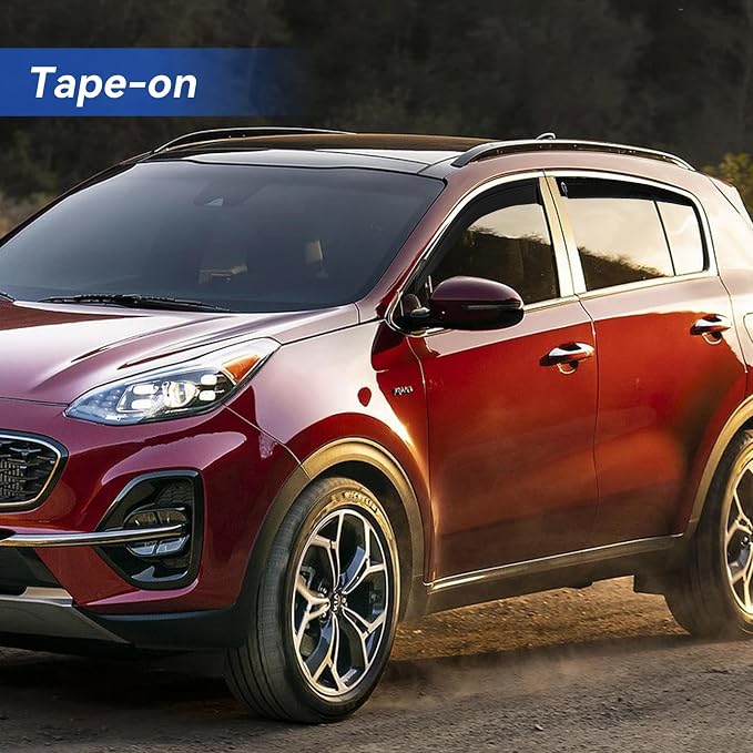 Window Visors Rain Guards for Kia Sportage 2017-2022, Out-Channel Window Vent Wind Deflectors Visors Shades for 17-22 Sportage