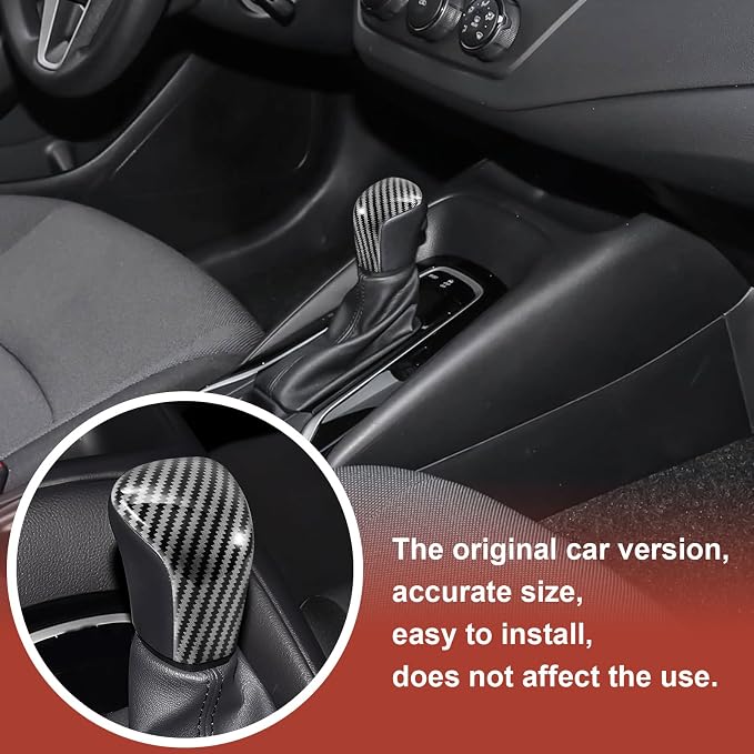 Carbon Fiber Gear Shift Knob Cover Compatible with Toyota Corolla 2020–2026 & Corolla Hatchback 2019–2026