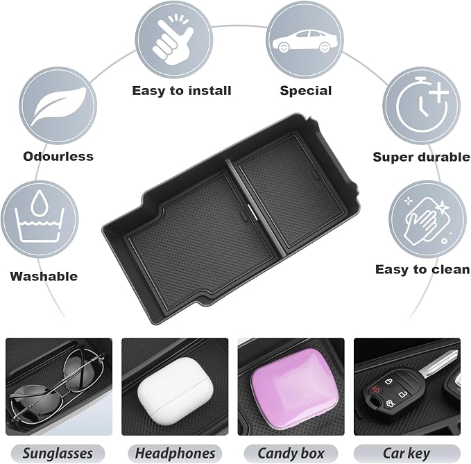 SKTU Upgrade for 2024 2025 2026 Buick Envision Accessories Center Console Organizer for 2024 2025 2026 Buick Envision (Preferred/Sport Touring/Avenir) Console Tray 2024-2026 Envision Insert ABS Tray