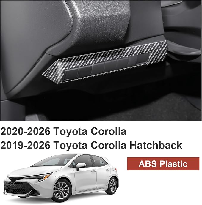 Carbon Fiber Headlight Switch Buttons Panel Cover Compatible with Toyota Corolla 2020–2026 & Corolla Hatchback 2019–2026