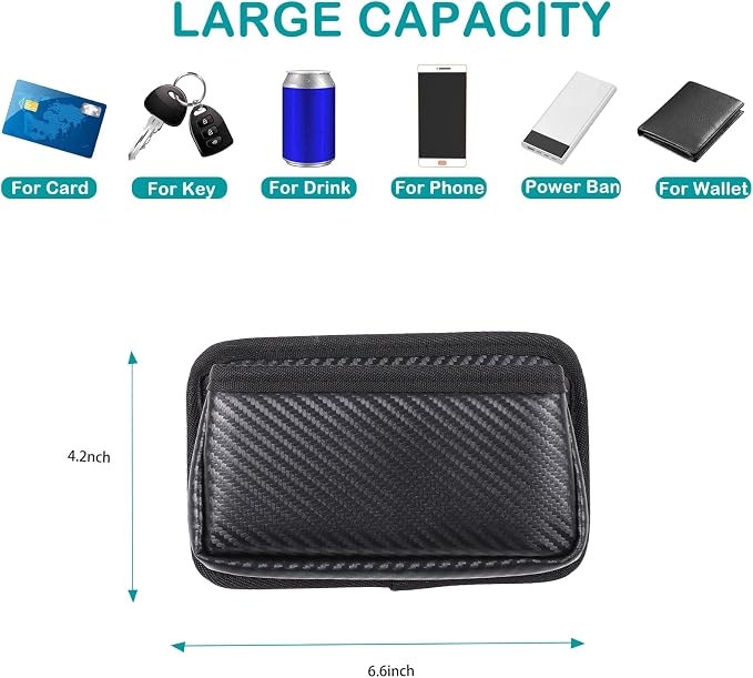 Car Seat Side Pocket Organizer Compatible with Ineos Grenadier 2020 -2025 Oxford cloth material Left Side Organizer Cell Phone Pouch Sunglasses Holder Storage Tray Accessories (Carbon Fiber Pattern)