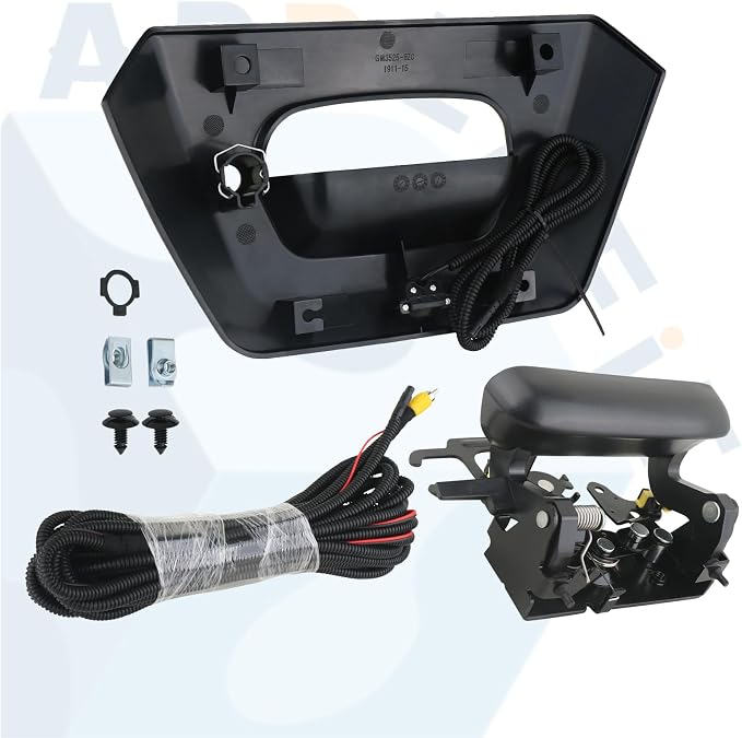 APPERFiT Backup Camera with Tailgate Handle & Bezel Trim 15094722 93440179 Compatible with Chevrolet Chevy Avalanche 1500 2500 2002 2003 2004 2005 2006 Tail Gate Reverse Back Up Camera