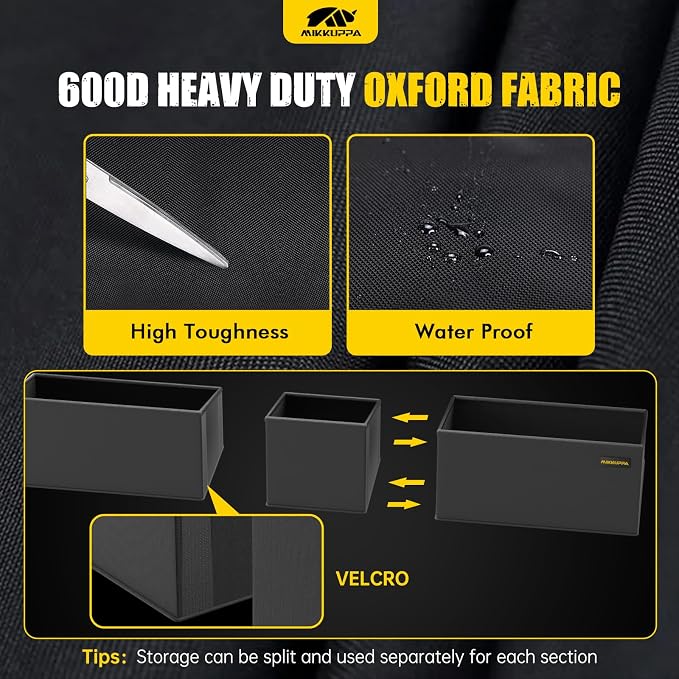 MIKKUPPA Truck Under Seat Storage - Replacement for 2019-2026 Chevy Silverado/GMC Sierra 1500, 2020-2026 Silverado/Sierra 2500HD 3500HD Double Cab & Crew Cab, Truck Tool Box Organizer Storage Box