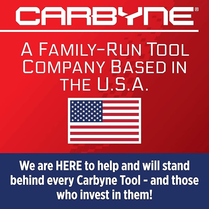 CARBYNE 9-Piece SAE Stubby Low Profile Hex (Allen) Bit Socket Set, 1/8 to 9/16 in., S2 Steel, Super Short Allen Sockets, Dual Drive Internal Square and External Hex for Tight Confined Spaces