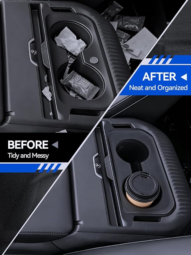 for Expedition Cup Holder 2025-2026 Expedition(Active/Platinum/Tremor/King Ranch) Accessories 2 Pcs Silicone Center Console Cup Holder Insert Durable