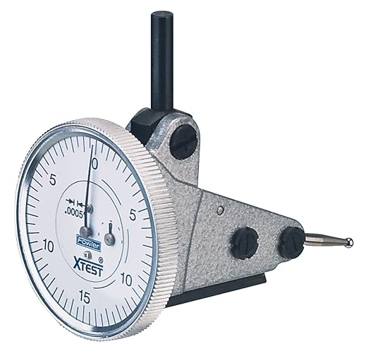 Fowler 52-562-004 Vertical White Dial X-Test Indicator, 0.0005" Graduation Interval, 0.060" Maximum Measuring Range, 1.5" Diameter