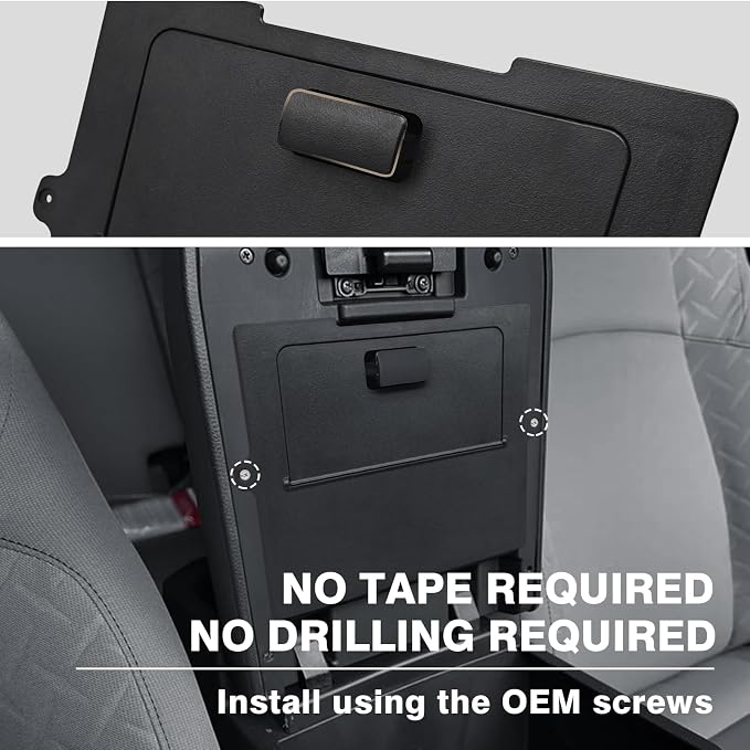 Muslogy Dashboard Storage Box & Center Console Hidden Organizer Compatible with 2024 Tacoma Accessories 8-inch Screen & Magnet Armrest Hidden Storage Middle Console Insert Secret Organizer