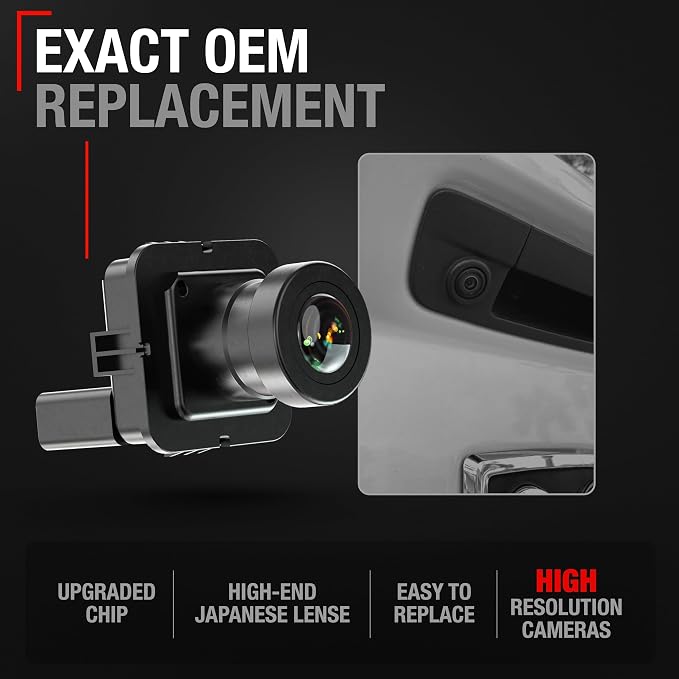 Rear View Backup Camera - Compatible with 2012-2014 Ford F150, SVT Raptor, Lincoln Mark LT - Reverse Park Assist Camera Replacement - OEM EL3Z-19G490-D, CL3Z-19G490-B, CL3Z-19G490-C, CL3Z-19G490-D