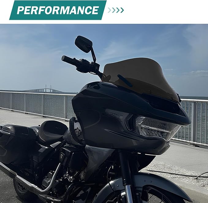 Motorcycle Windshield Windscreen Wind Splitter Fit for Harley Road Glide FLTRXSE 2023-later FLTRX FLTRXSTSE 2024-later for Dual Headlights (Black)