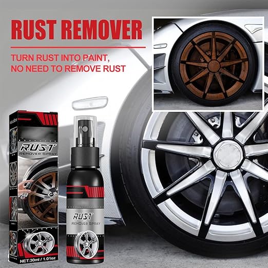 Multi-Functional Wheel Hub Renewal Agent, Rayhong Rust Remover Spray, Multifunctional Metal Rust Remover, Iron Powder Remover, Quickly Clean Car Rust Stains (100ml, 5pcs)