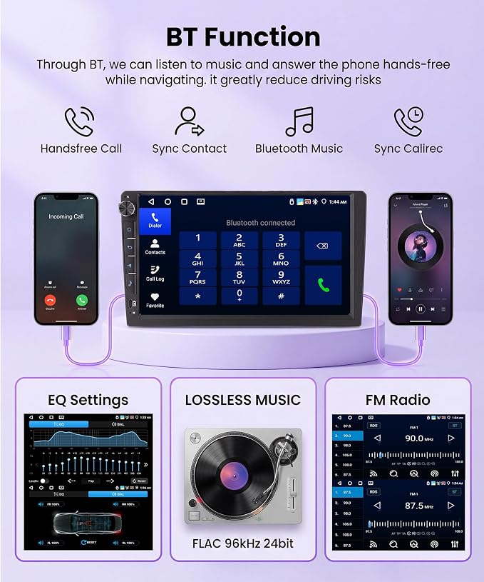 Rimoody 4G+64G Android 15 Car Stereo for Toyota Camry 2000-2006, 9 Inch Incell Touchscreen with Physical Buttons, Wireless CarPlay Android Auto GPS WiFi Bluetooth FM RDS EQ SWC Type-C Backup Camera