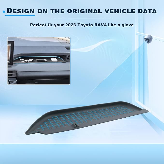 BIXUAN 2026 RAV 4 Passenger Above Glove Box Organizer for Toyota 2026 RAV 4 Center Console Organizer Middle Console Storage Box 2026 RAV 4 Accessories