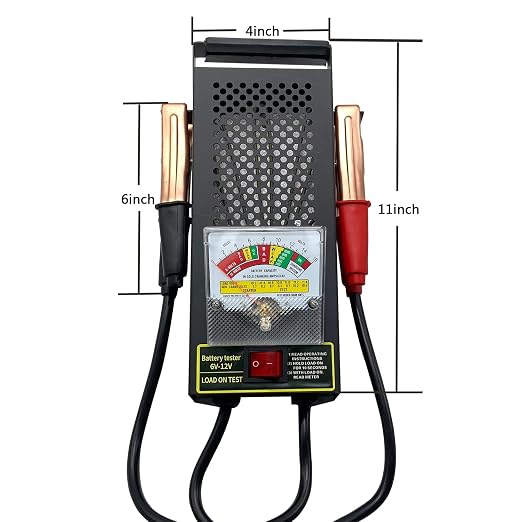 Battery Load Tester, Car Battery Load Tester 6V 12V Battery Alternator Tester with Voltmeter and Alligator Clips for All Batteries Car, RVs, Motorcycles, ATV, Boats