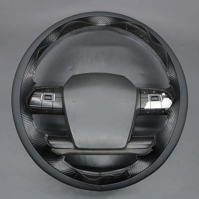 MEWANT Hand Sewn 3D Style Steering Wheel Cover Wrap for Volvo VNL VNR FM FH 2017-2025 Steering Wheel Accessories for Volvo FM