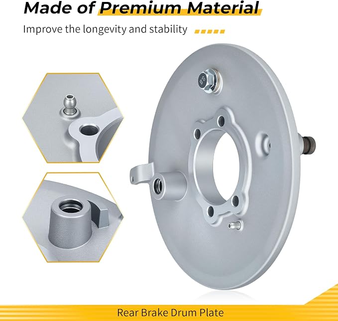 M MATI Rear Brake Drum Plate for Yamaha Big B-ear 350 1996-1999 Kodiak 400 1993-1999 Grizzly 600 1998-2001 4SH-25321-00-00