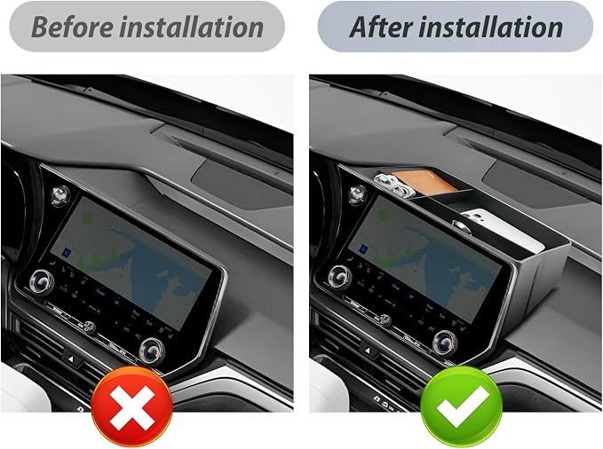SKTU for 2025 2026 2027 Lexus TX Dashboard Storage Box for 2025 2026 2027 Lexus TX 350/500h/550h+ Dashboard Organizer Lexus TX 2025 2026 2027 Accessories Behind Screen Organizer-Durable