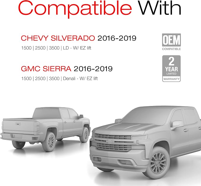 Backup Camera Compatible with 2016-2019 Chevy Silverado, GMC Sierra - OEM Replacement Reverse Camera 84062896, 590-111