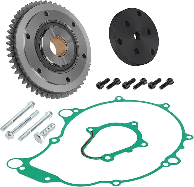 Starter Starting Clutch One Way Gear Bearing Gasket Flywheel Puller Kit for Yamaha Raptor 660 YFM660R 2004-2005 OEM# 5LP-15515-20-00 5LP-15590-10-00 5LP-15455-00-00 5LP-15451-00-00