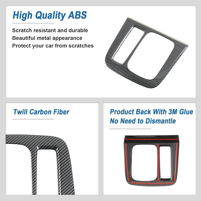 Carbon Fiber Gear Shift Panel Cover Compatible with 2023-2026 Honda CR-V CRV