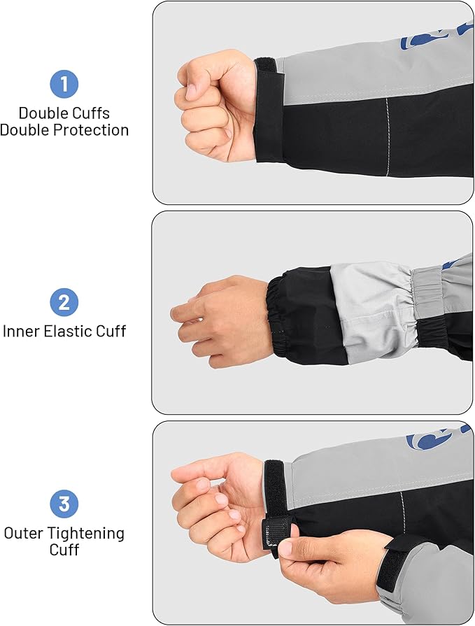 Oumurs Motorcycle Rain Suit For Men & Women Waterproof Motorcycle Rain Gear Fishing Riding Golf Working Bike Hunting Camping Rain Coat, Lightweight Nylon Reflective Rain Jacket Rain Pants