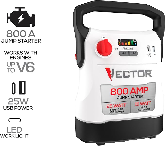 Vector VECJ8 800A Jump Starter with USB Power
