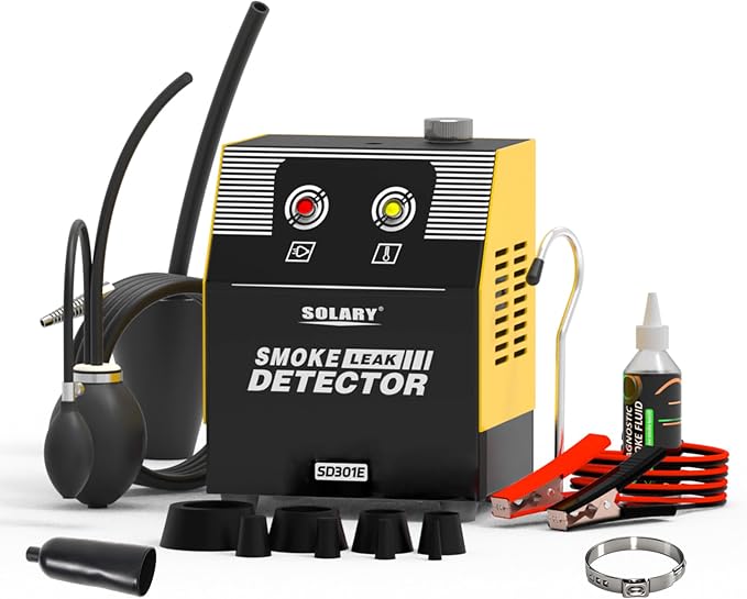 Solary Automotive Smoke Machine EVAP Tool - SD301E Yellow 12V DC Leak Tester with Vacuum Function – Home Garage Car Owner Repair Tool