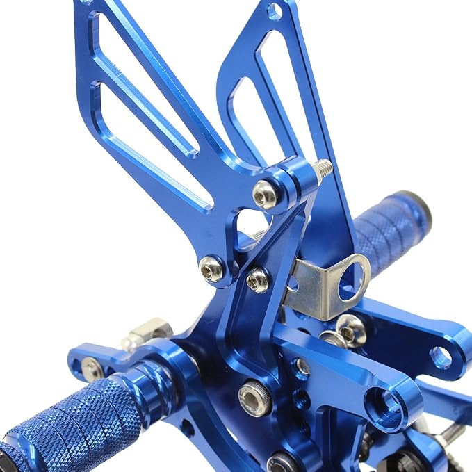 Krace Aluminum Rear Motorcycle Footpegs for Suzuki GSXR750 (1996-2005), GSXR600 (2000-2005), SV650/SV650S/SV1000/S (1998-2014), GSXR1000 (2000-2004) - Blue