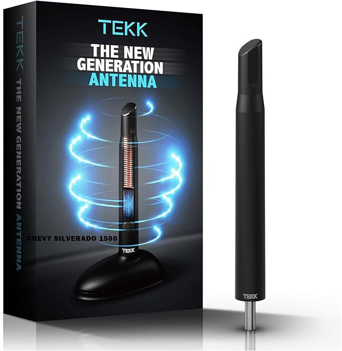 Tekk Short Antenna Compatible with 2007-2026 Chevy Silverado 1500 / Designed for Optimized FM/AM Reception / 4.8 Inches