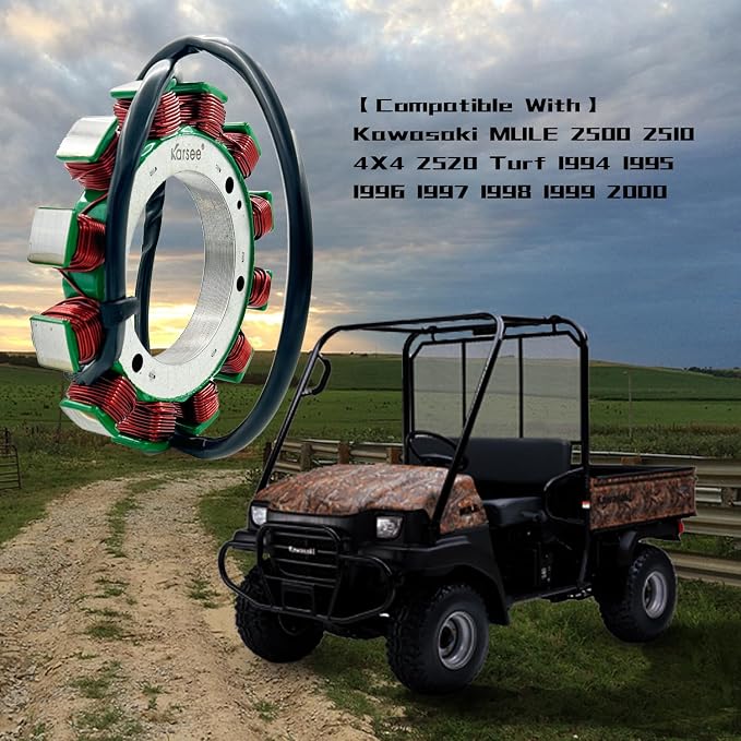 KARSEE Magneto Stator Coil 59031-2103 Compatible With Kawasaki MULE 2500 MULE 2510 4X4 2520 Turf 1994-2000 59031-2103