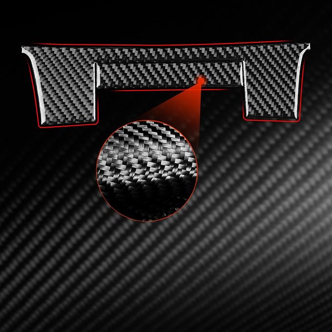 Soft Carbon Fiber Car Interior Center Lower Ring 2/Piece Decorative Sticker for Lexus RC300 350 200T 15-24 Carbon Fiber Interior Accessories