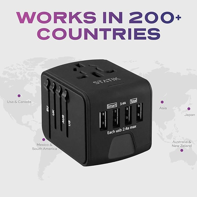 STATIK GaN Charger (100W) & GloboCharge Travel Adapter 12W