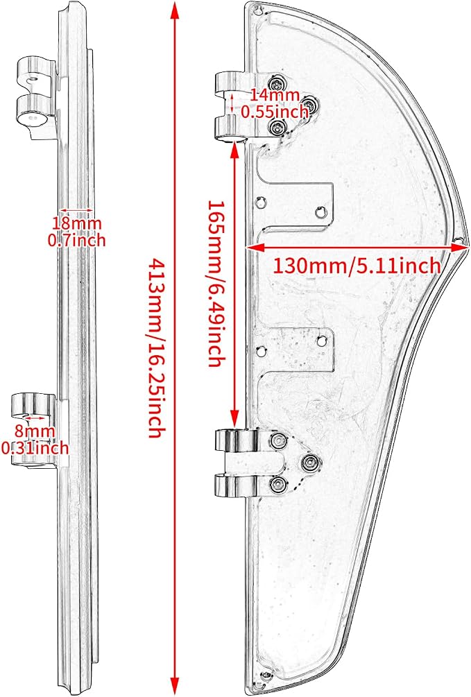 Motorcycle Passenger Driver Rider Floorboards Kit Fit for Harley Touring Electra Glide Road Glide Road King Street Glide 1986-2025, 1986-2017 Softail FL, 2012-2016 FLD, 2008-2025 Trike Chrome