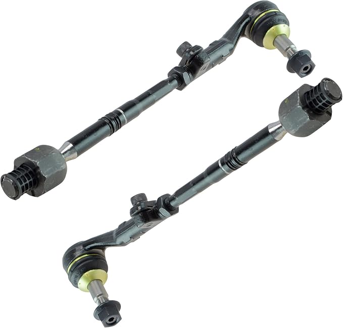 TRQ Inner and Outer Driver and Passenger Side Tie Rod Set 2 Piece Compatible with 06 BMW 325i 06 BMW 330i 07-11 328i 07-11 335i 12-13 328i Coupe 12-13 328i Convertible 08-13 128i