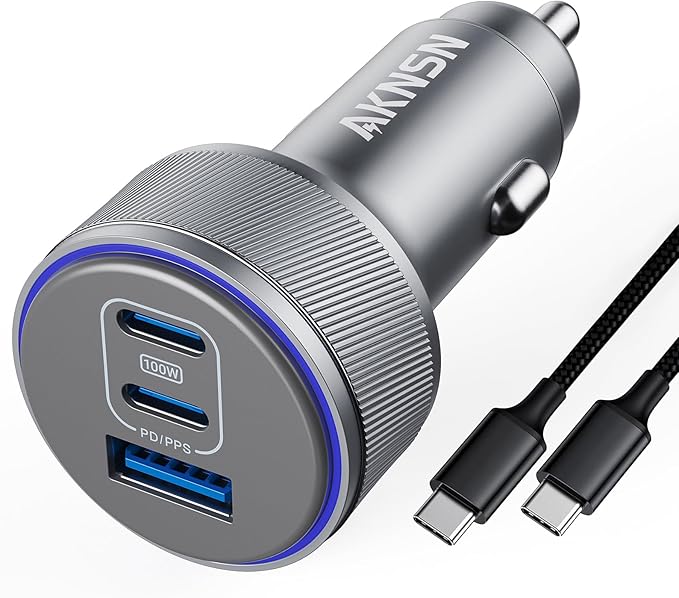 iPhone 17 USB-C Car Charger, 167.5W Max 3-Port Type-C Fast Charging Cigarette Lighter,Charger Adapter for iPhone 16/15/14/13,Samsung S24/S23/S22,Pixel,iPad Air,AirPods,Android