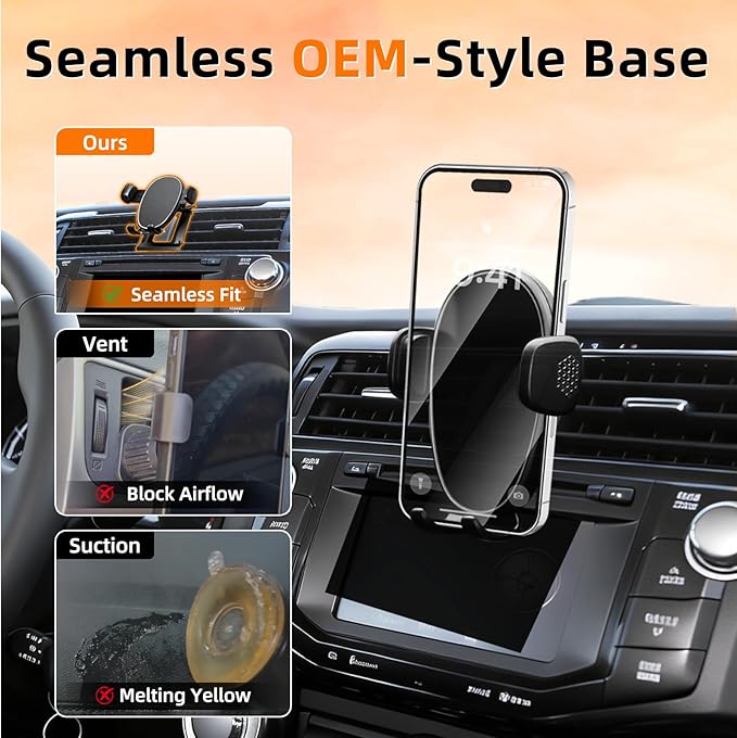 Phone Mount for Toyota 4Runner (2010–2024 5th Gen), 360° Adjustable Dashboard Phone Holder, Hands-Free Car Smartphone Mount for iPhone, Google & Android, Toyota 4Runner Interior Accessories, Car Gifts