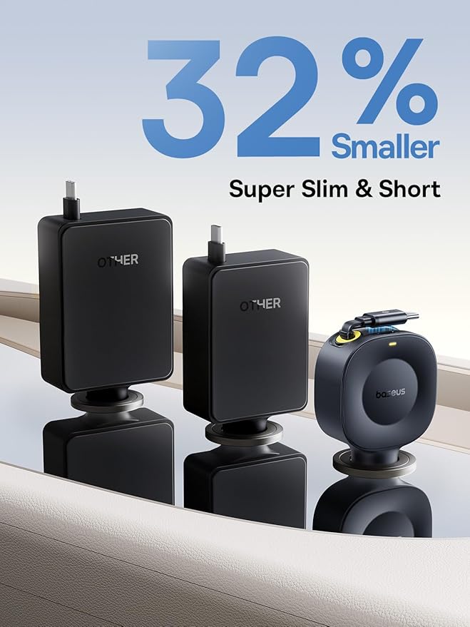 Baseus Ultra-Mini 60W Retractable Car Charger USB C 163W Retractable Car Charger PrimeTrip VR2 Max