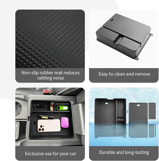 CDEFG 2023 2024 2025 Pilot Center Console Organizer Tray for 2023-2025 Honda Pilot Touring Sport EX-L Elite TrailSport LX Middle Console Storage Box 2024-2026 Ridgeline/ 2024-2026 Passport (Type B)