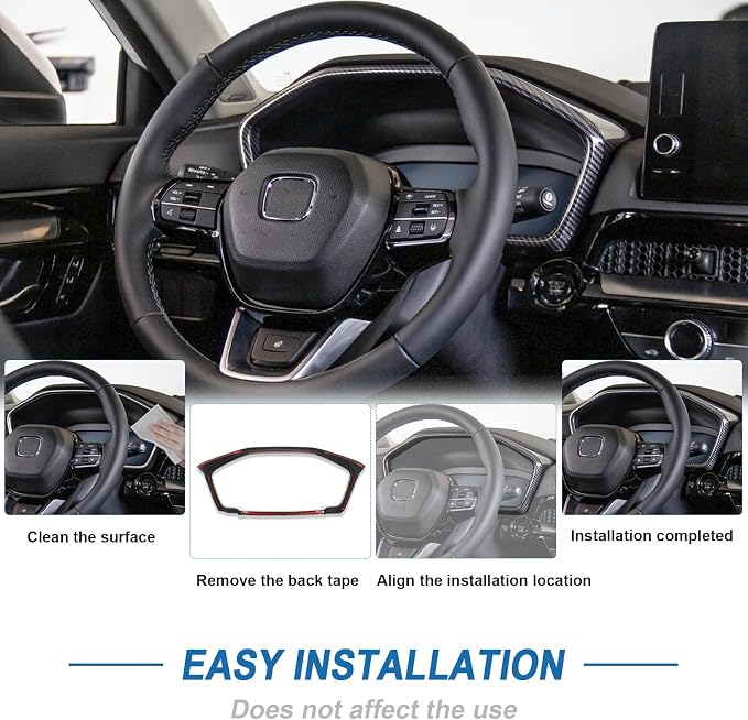 Carbon Fiber Dashboard Cover Compatible with 2023-2026 Honda CR-V CRV, Dash Instrument Panel Cover Interior Decor Accessories