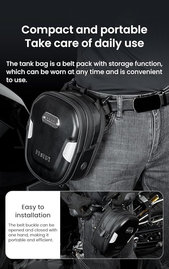 Loboo Tank Bag Ring Quick Disassembly And Non-Contact With The Paint Surface Of The Fuel Tank Will Not Damage The Paint Surface, Compatible With Kawasaki Versys 650 1000 Z1000 Z 900 RS