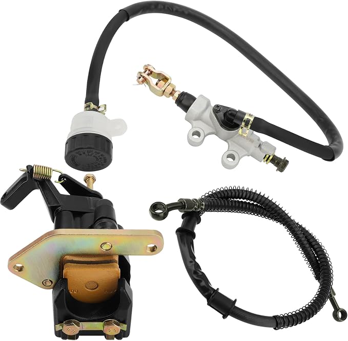 M MATI Rear Brake Caliper Master Cylinder Hose Assy for Yamaha 1995-2005 Wolverine 350 4x4 YFM350F 1UY-2580W-01-00 4KB-2583V-00-00 4KB-25874-00-00 2NL-25850-50-00