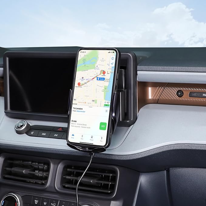 Aunginsy Dashboard Hidden Screen Drawer Organizer with Phone Holder Compatible with Ford Maverick 2022 2023 2024 Car Multimedia Display Right Side Panel Storage Box Truck Dash Cubby Insert Accessories
