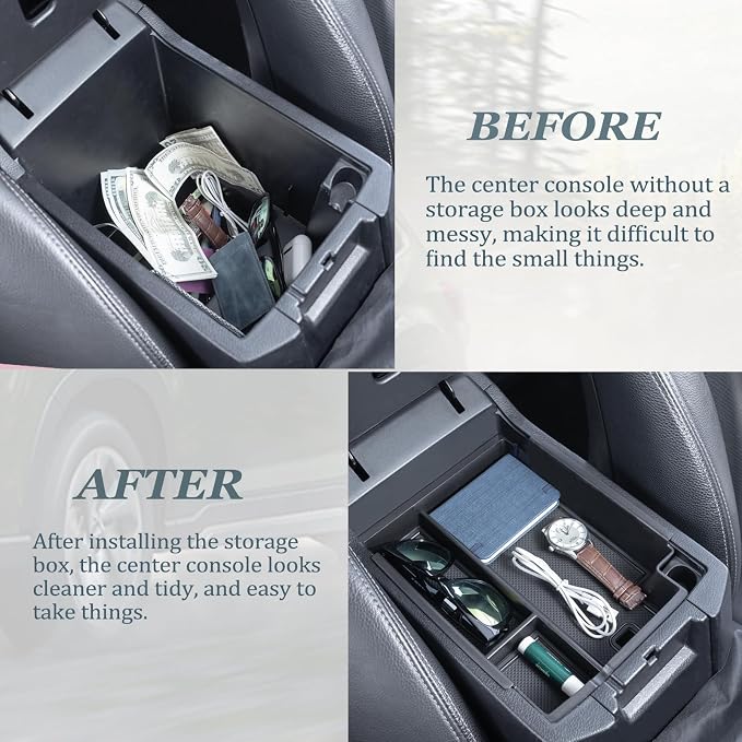 JKCOVER Center Console Hidden Organizer Tray and Center Console Full Organizer Tray Compatible with Toyota 4Runner 2010-2024 Accessories