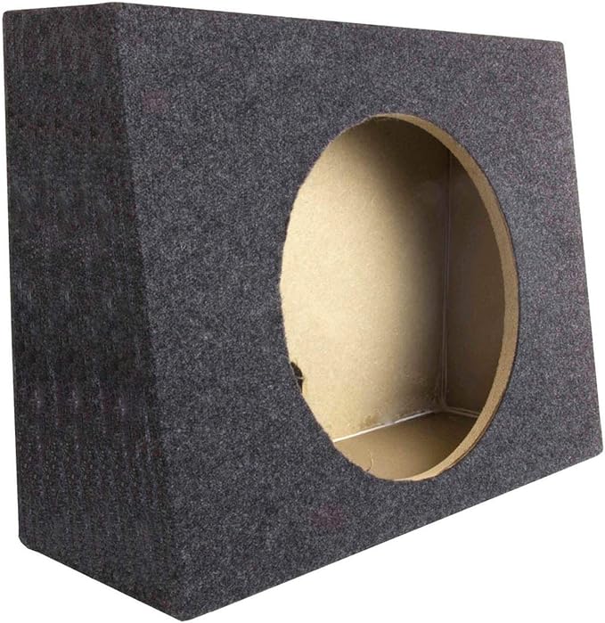 Q Power 12-Inch Sealed Slim Shallow Truck Subwooofer Box Enclosure | TW12-SINGLE