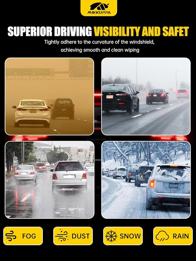 MIKKUPPA 26"+17"+14" Windshield Wipers Blades Replacement for 2019-2024 Forester, Top Lock Front & Rear All Season Wiper Blades Set(Pack of 3)