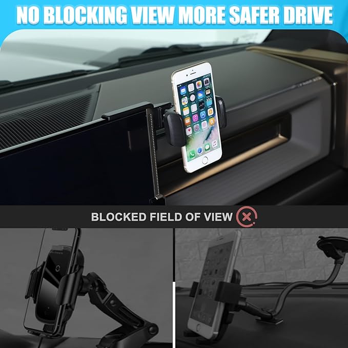 Car Phone Holder Mount for Hummer EV SUV Truck Accessories 2022-2024 2025+ Right Side of Navigation Screen Rotatable Fixed Mobile Phone Holder for Car Fit for iPhone Universally Smartphones (A)