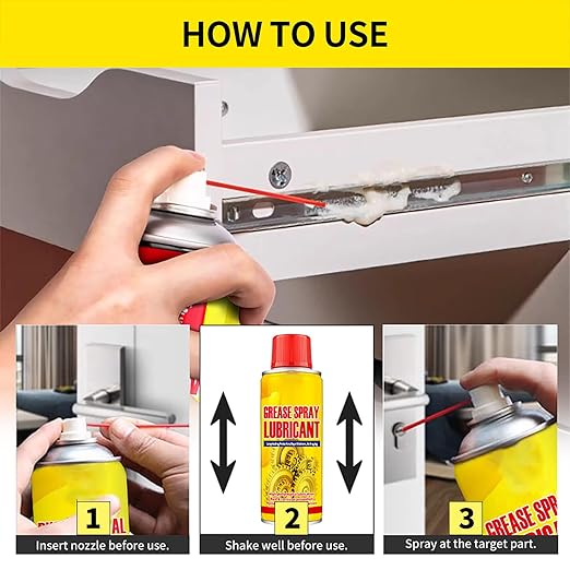 Anti-Rust Lubricant Spray & Rust Remover, Heavy-Duty Quick-Acting Rust Remover Lubricant Spray, Upgrade Multipurpose for Metal (1PCS)